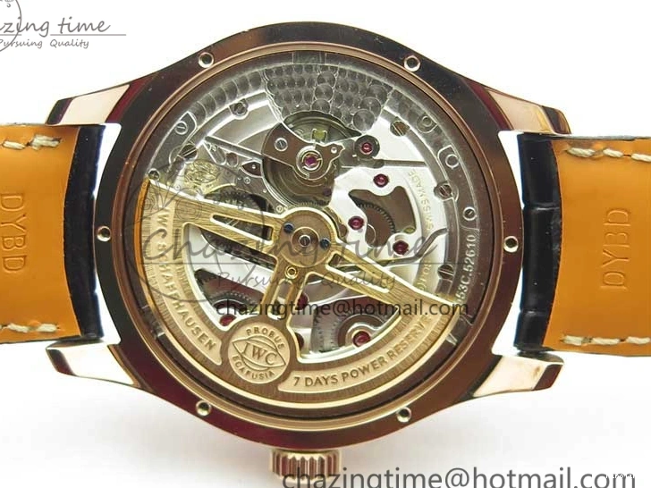 MIROTIME 0304 Premium Portugieser Perpetual Calendar IW503302 RG V9F 1:1 Best Edition Blue Dial on Black Leather Strap A 7098